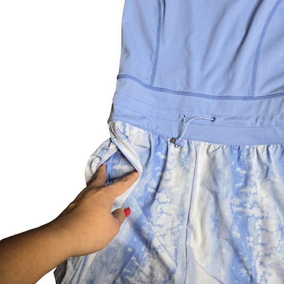 Travis Mathew Dawn Glow Tank Romper in Cornflower Blue Size: XS - Picture 5 of 7